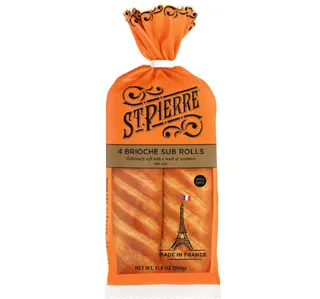 St. Pierre 4 Brioche Sub Rolls 340 g