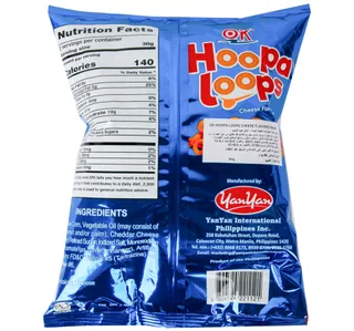 Ok Hoopa Loops Cheese Flavored Rings 60 G