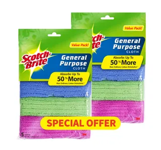 Scotch Brite Microfiber General Purpose Cloth 2 5 Pcs
