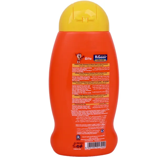 HiGeen Kids Shampoo & Body Wash Peach & Apricot 250 ml