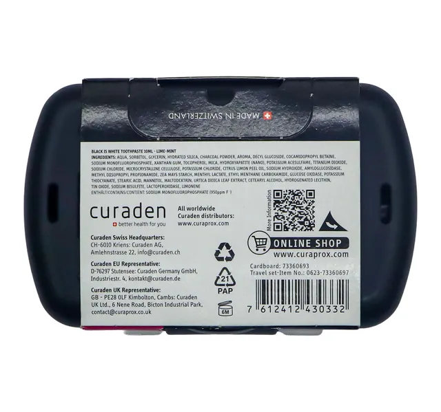 Curaprox Black Is White Oral Care Travel Set 1 Set