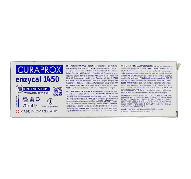 Curaprox Enzycal 1450 Toothpaste 75 ml
