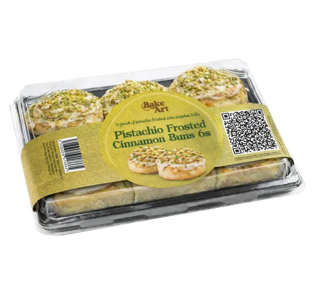 Bake Art LuLu Pistachio Frosted Cinnamon Buns 6 pcs