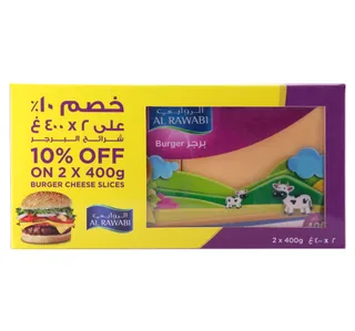 Al Rawabi Cheese Burger Slices 2 X 400 G