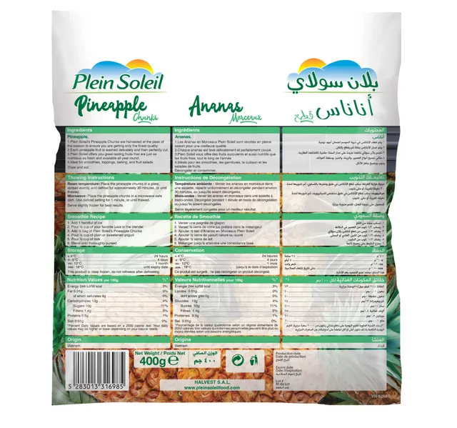 Plein Soleil Frozen Pineapple 400 G
