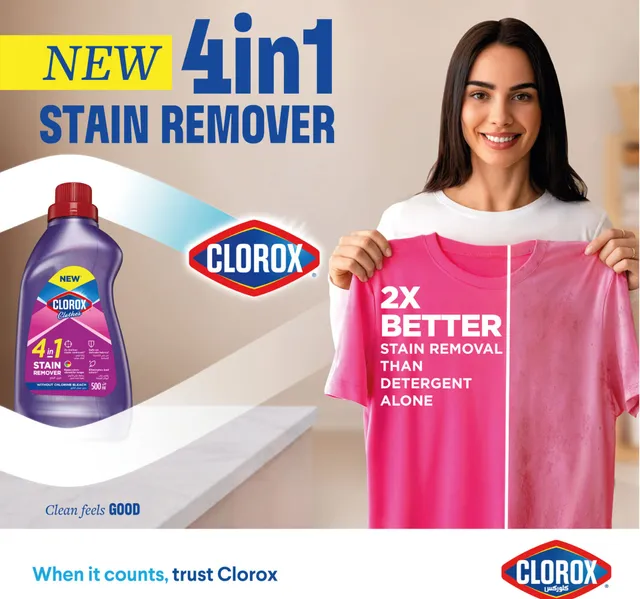 Clorox 4in1 Liquid Stain Remover For Color Clothes 500 ml