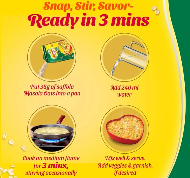 Saffola Masala Oats Veggie Twist 38 G