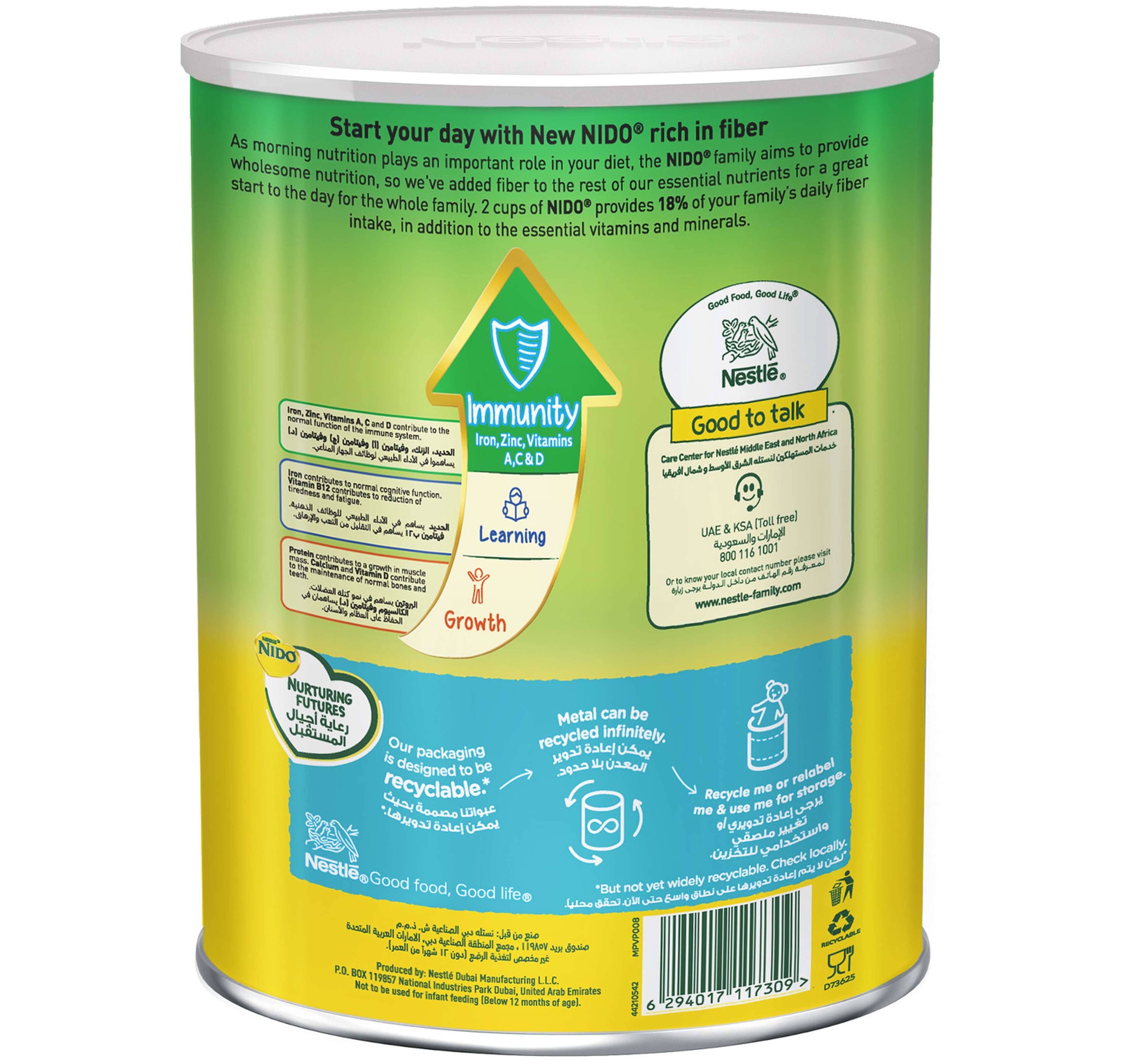 Nestle Nido Fortified Milk Powder Tin 900 g