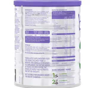 Bubs Organic Grass Fed Toddler Milk Stage 3 From 12 36 Months 800 G