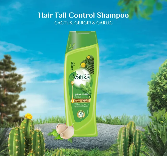 Vatika Naturals Hair Fall Control Shampoo Enriched With Garlic Cactus