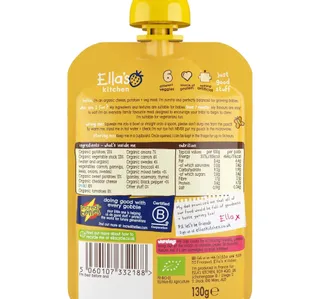Ella S Kitchen Organic Big Smiles Cheesy Pie With Veggies Baby Food 130 G