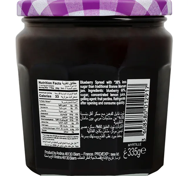 Bonne Maman Blueberry Spread 335 G