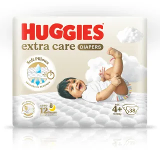 Huggies Extra Care Baby Diaper Size 4 10 16 Kg Value Pack 38 Pcs