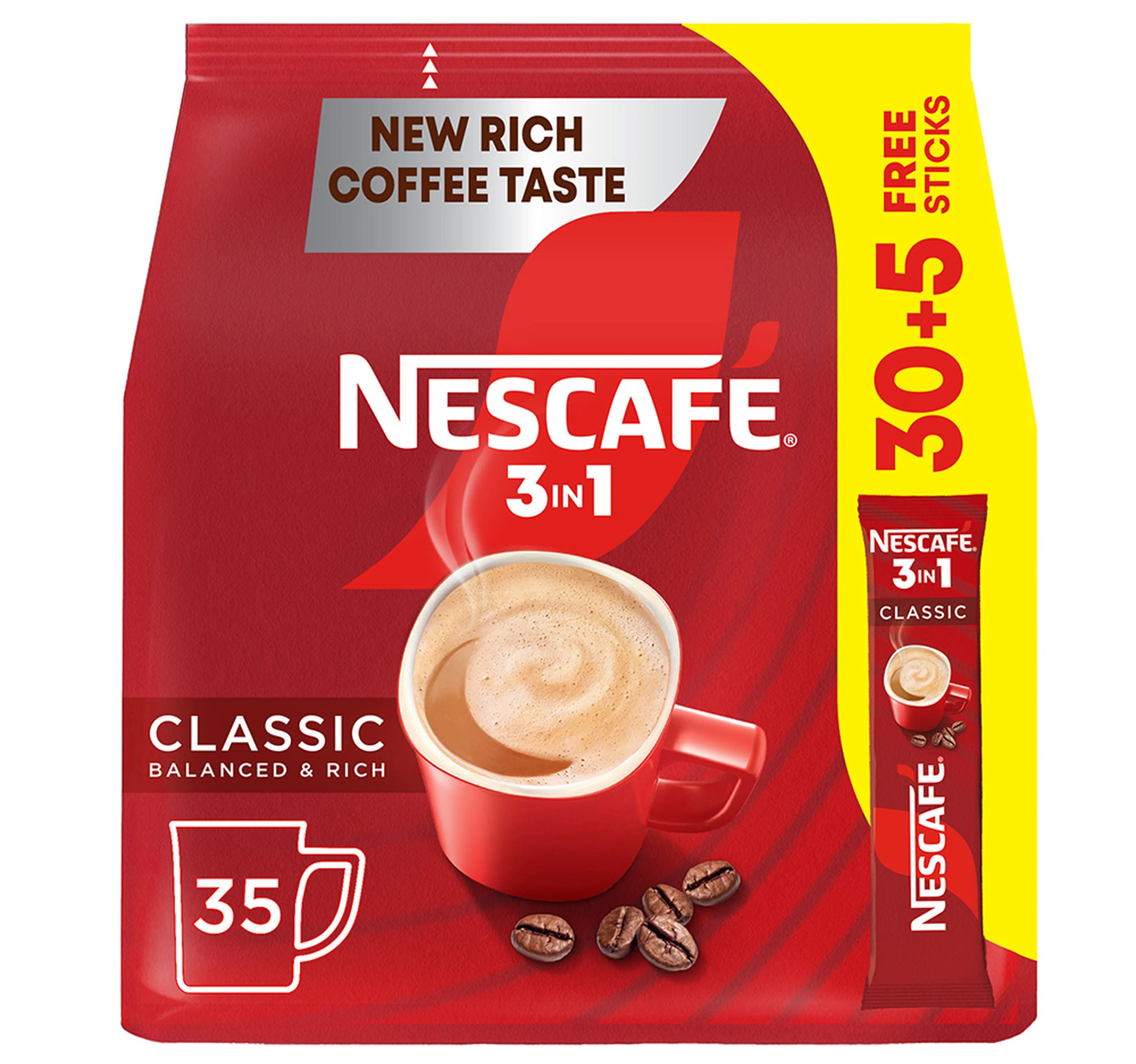 Nescafe 3in1 Classic Balanced Rich Instant Coffee Stick 35 X 20 G