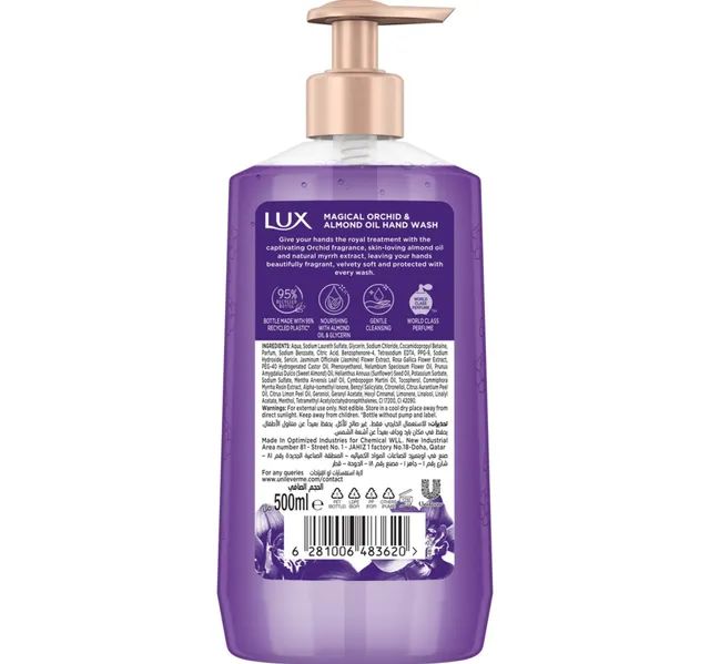 Lux Perfumed Liquid Hand Wash With Magical Orchid 500 Ml