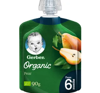 Gerber Organic Pear Baby Food From 6 Months 90 g