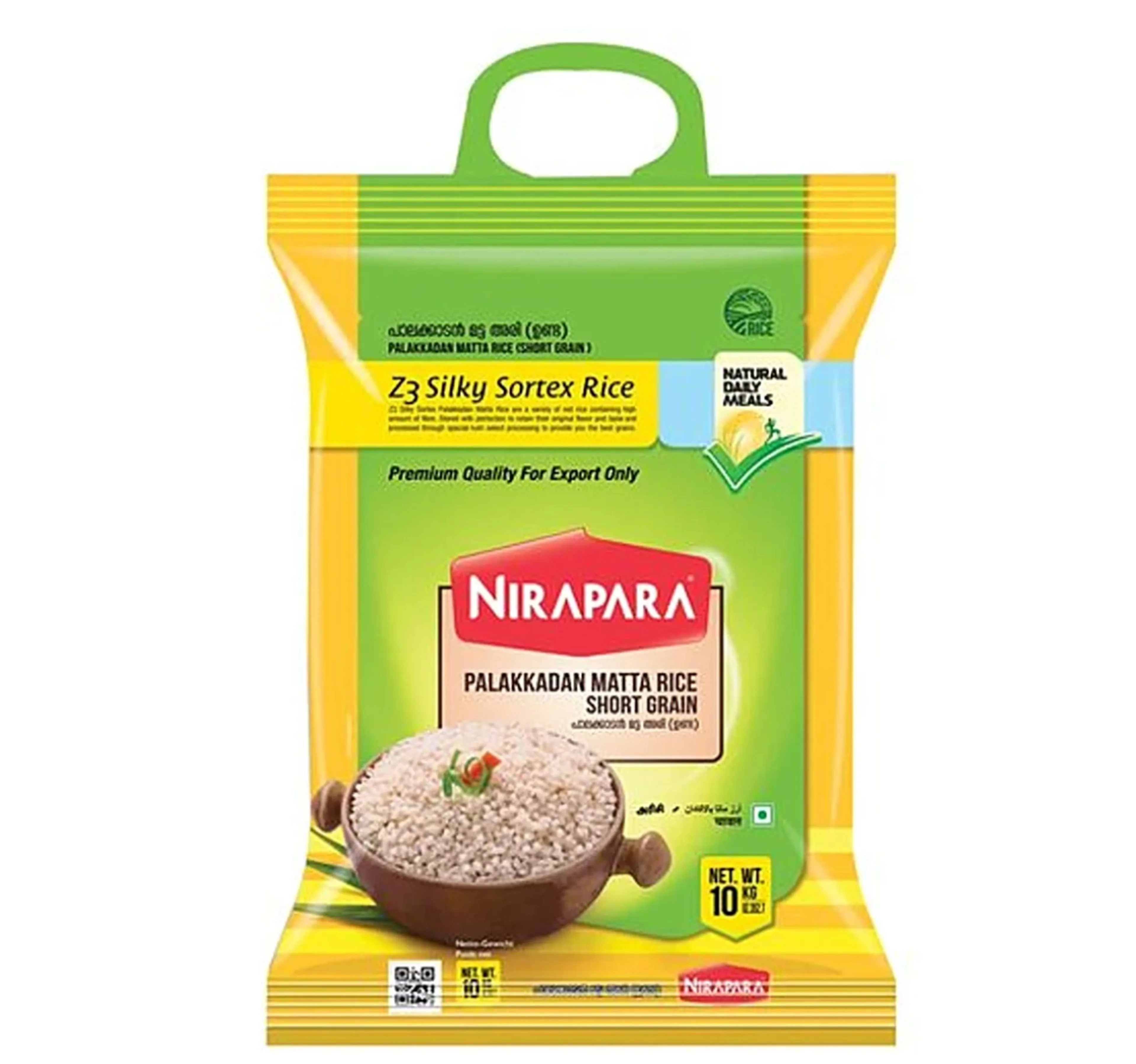 Nirapara Z3 Silky Sorted Palakkadan Matta Rice 10 Kg