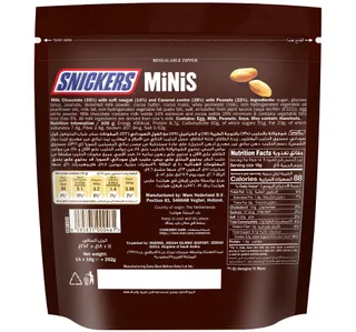 Snickers Minis Chocolate Pouch 14 Pcs 252 G