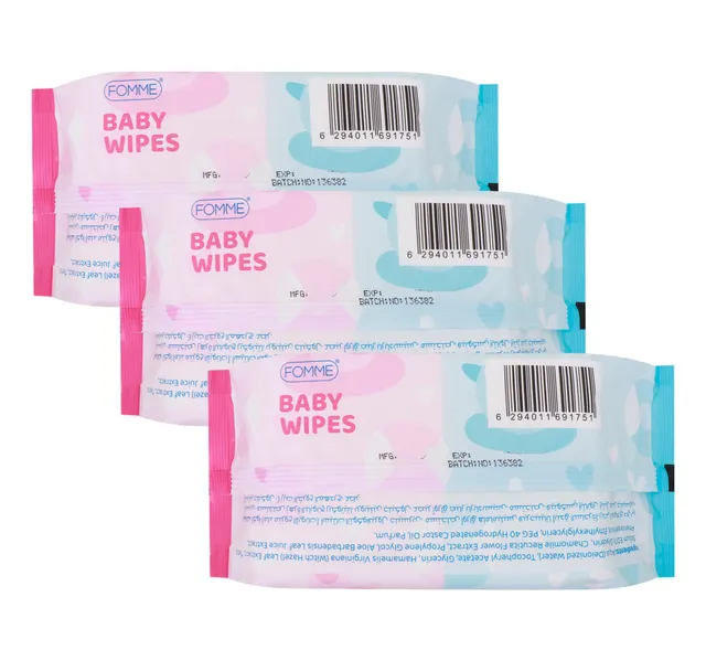 Fomme Baby Wipes 3 X 80 Pcs