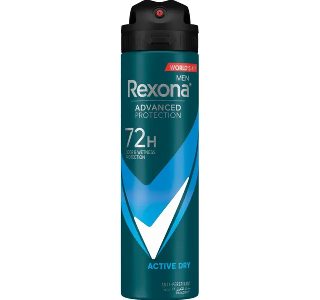 Rexona Active Dry Antiperspirant Deodorant Spray For Men 150 Ml