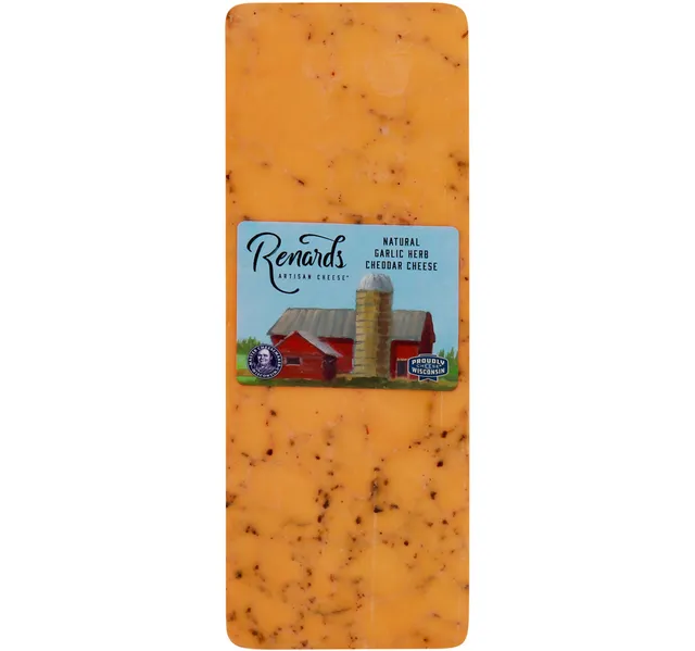 Renards Natural Garlic Herb Cheddar Cheese 250 g