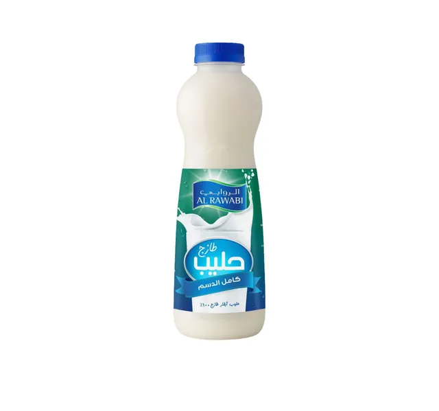 الروابي حليب طازج كامل الدسم 1 لتر