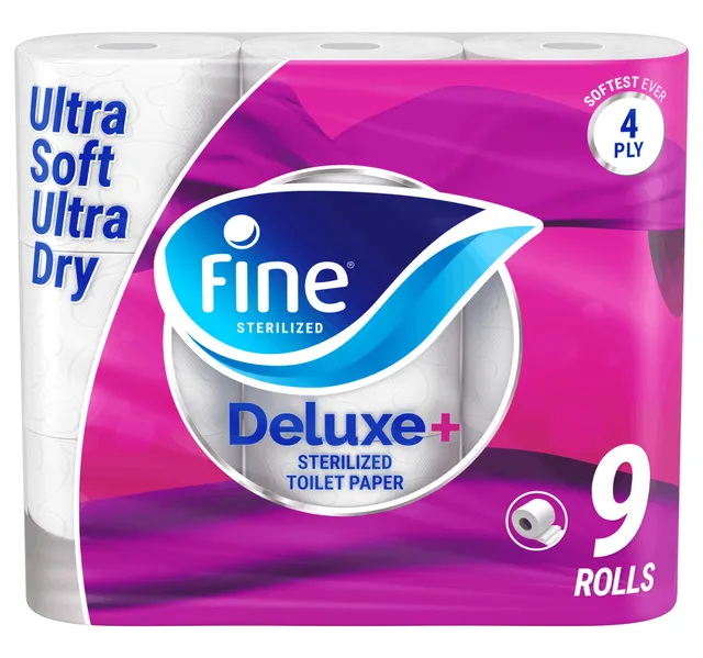 Fine Ultra Soft Deluxe Toilet Rolls 4ply 9 X 140 Sheets