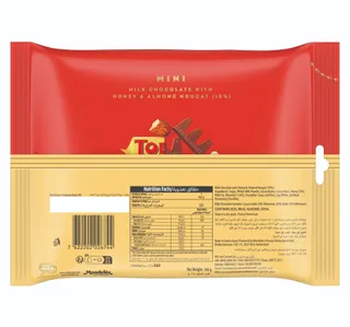 Toblerone Swiss Milk Chocolate Bars With Honey And Almond Nougat Minis Sharing Pack 168 G