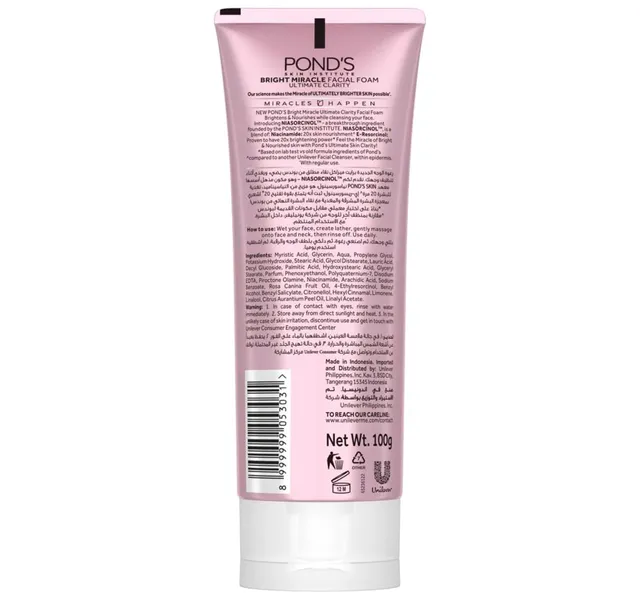 Pond S Bright Miracle Ultimate Clarity Facial Foam 100 G