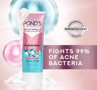 Pond S Bright Miracle Ultimate Acne Control Thymo Bha Facial Foam 100 G