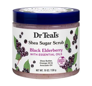 Dr Teals Black Elderberry With Essential Oils Shea Sugar Scrub 538 G
