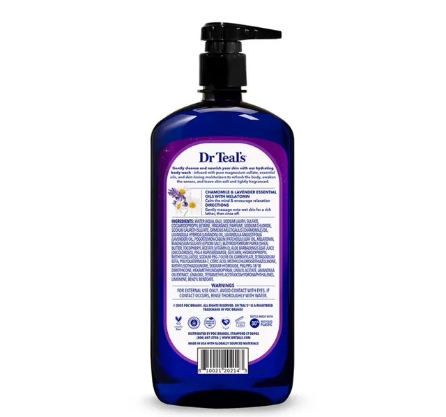 Dr Teals Sleep Blend Body Wash With Pure Epsom Salt Value Pack 710 Ml