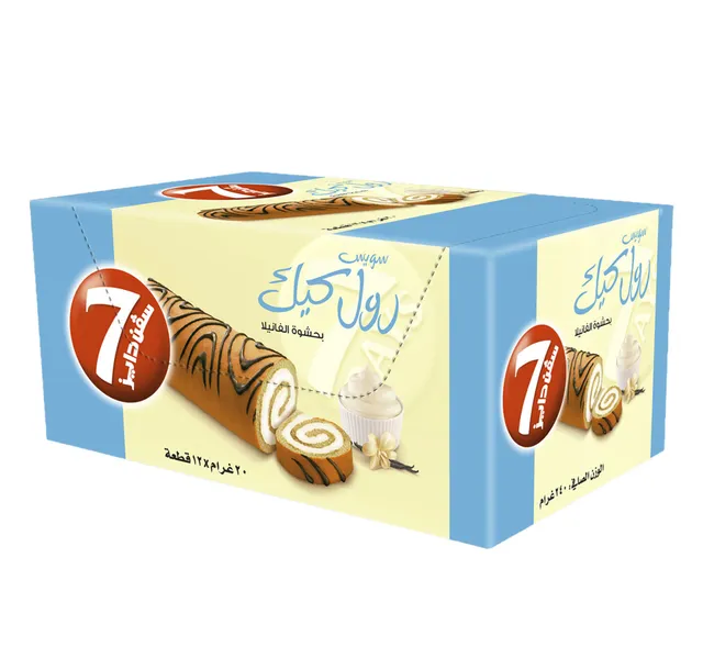 7 دايز سويس رول بحشوة الفانيلا، 20 جم