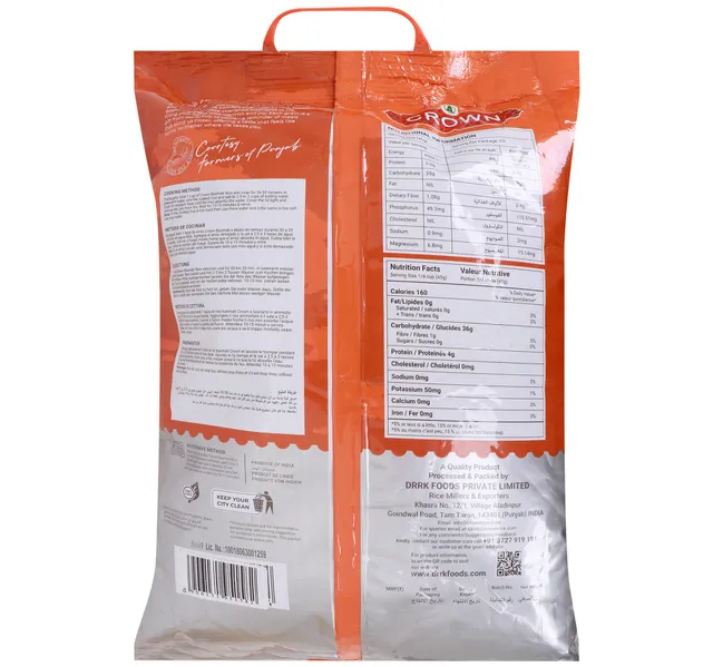 Crown Deluxe Rozana Basmati Rice 5 Kg