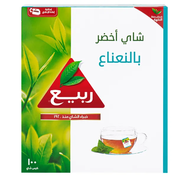 ربيع شاي أخضر بالنعناع 100 كيس شاي