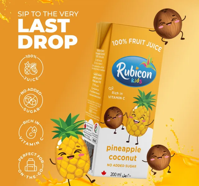 Rubicon Kids Pineapple Coconut Fruit Juice 200 Ml