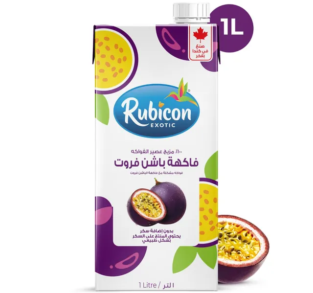 Rubicon Exotic No Added Sugar Passion Fruit Drink 1 Litre