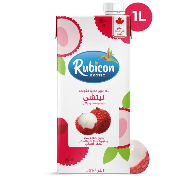 Rubicon Lychee No Added Sugar Fruit Drink 1 Litre