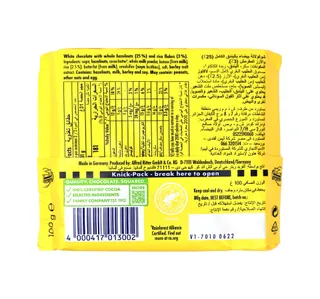 Ritter Sport White Whole Hazelnut Chocolate 100 G
