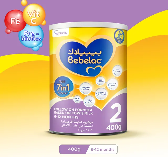 Bebelac Nutri 7in1 Follow On Formula Stage 2 From 6 To 12 Months 400 G