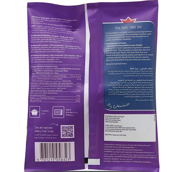 Emborg Mixed Vegetables Value Pack 2 450 G