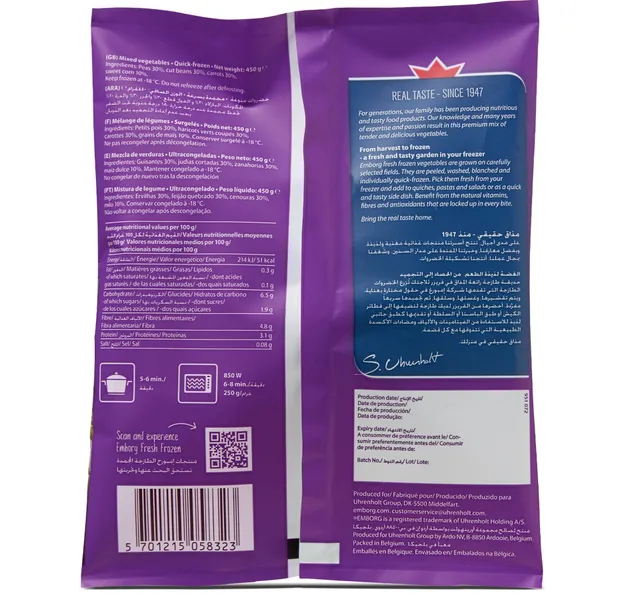 Emborg Mixed Vegetables 450 G