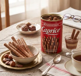 Papadopoulos Caprice Wafer Rolls With Hazelnut And Cocoa Cream 400 G