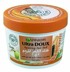 Garnier Ultra Doux Repairing Papaya Amla 3in1 Hair Food For Damaged Hair 390ml