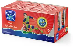 حليب طويل الأجل بنكهة الفراولة