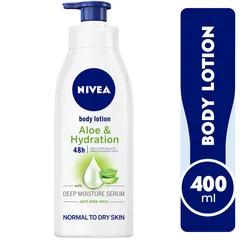 Nivea Body Lotion Deep Moisture Serum Aloe Vera For Normal To Dry Skin 400 Ml