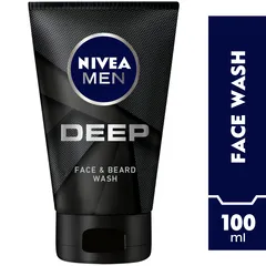 Men DEEP Cleansing Face & Beard Wash Active Charcoal