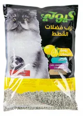 تراب قطط بعبق الليمون