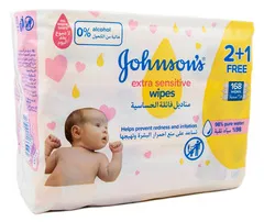 Johnson S Extra Sensitive Wipes 2 1 56 Wipes