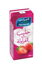 حليب بنكهة الفراولة